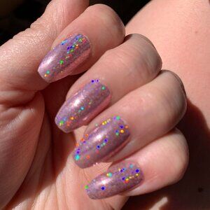 static nails SUPER HOLO COFFIN